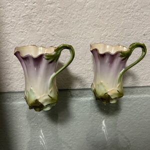 Vintage Prussia 2 Tea Cup Floral